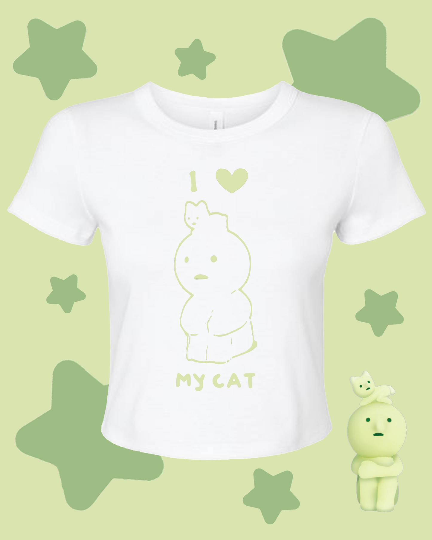 I Love My Cat Smiski T-Shirt