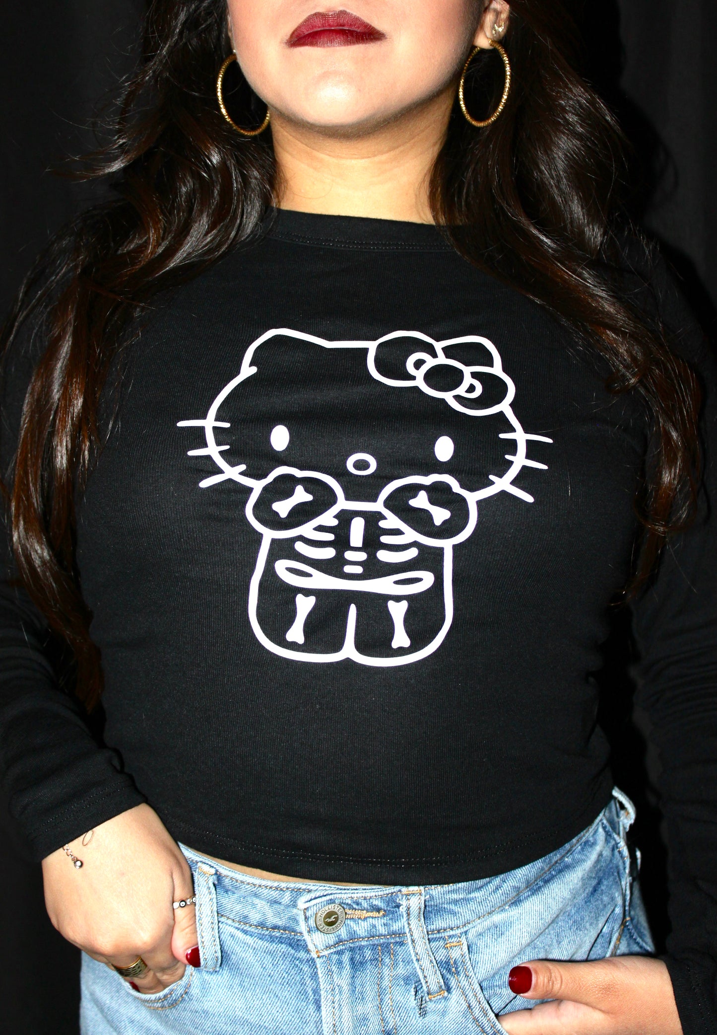 Hello Kitty Skeleton Long Sleeve T-Shirt