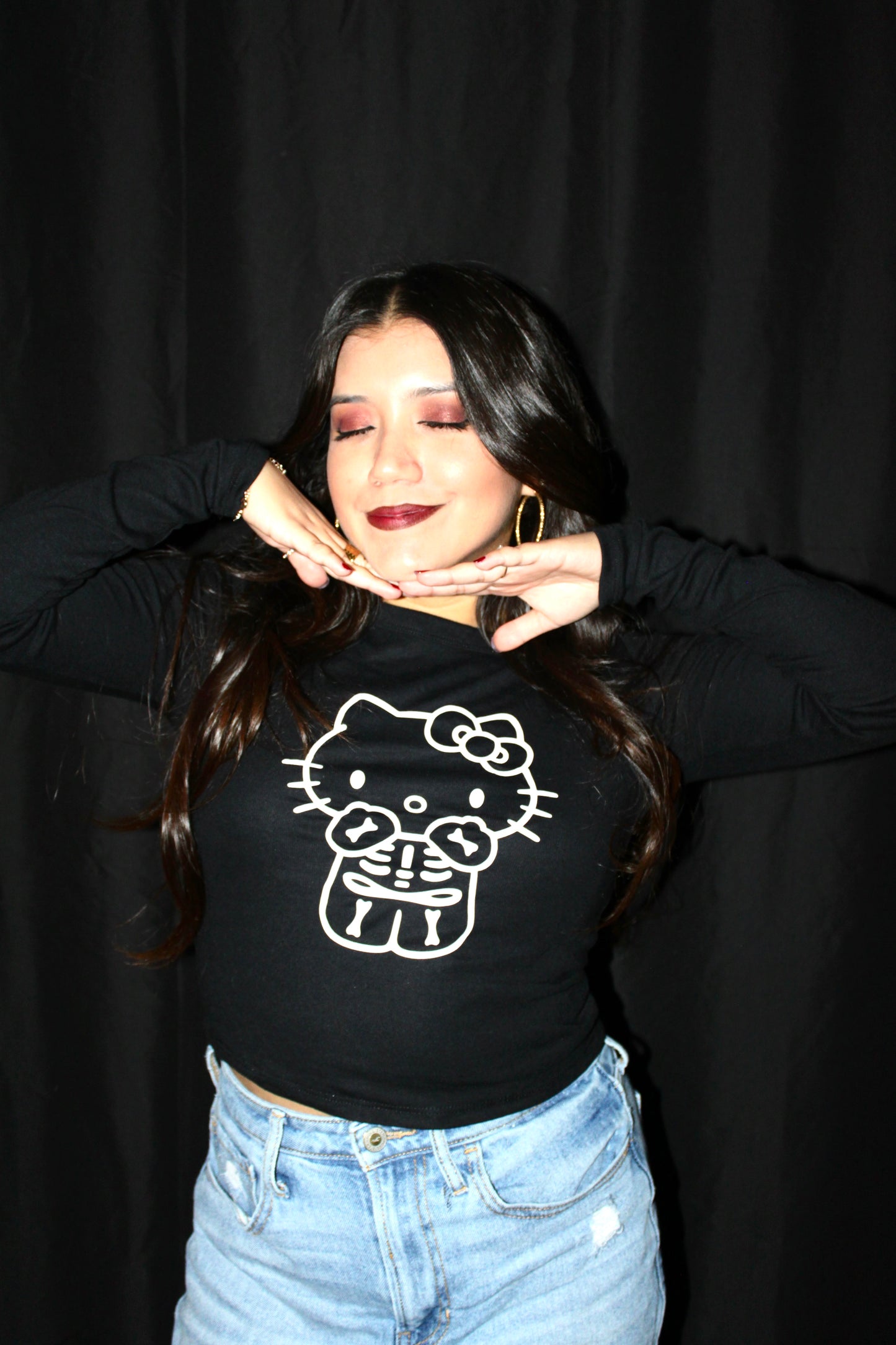 Hello Kitty Skeleton Long Sleeve T-Shirt