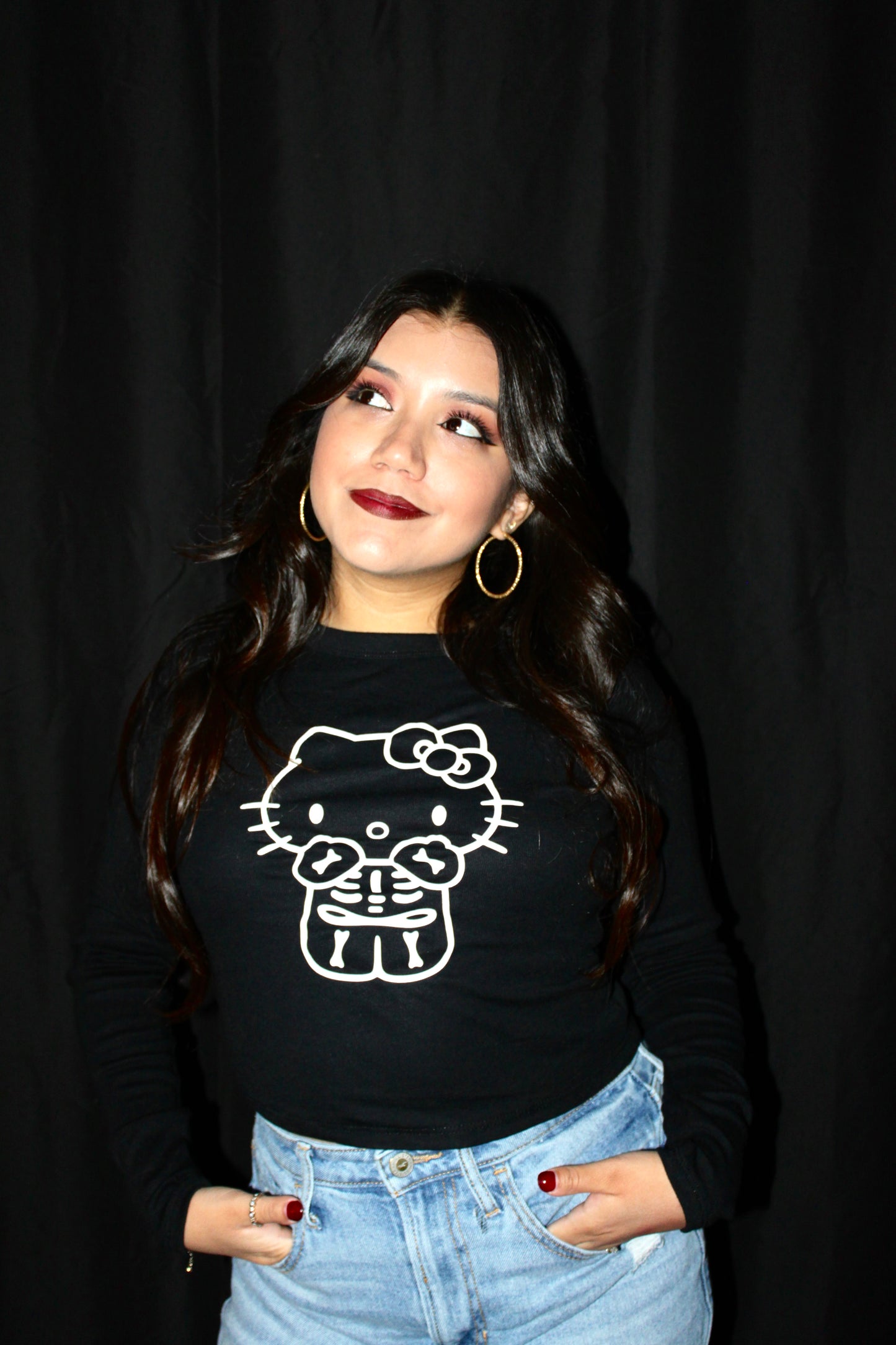 Hello Kitty Skeleton Long Sleeve T-Shirt