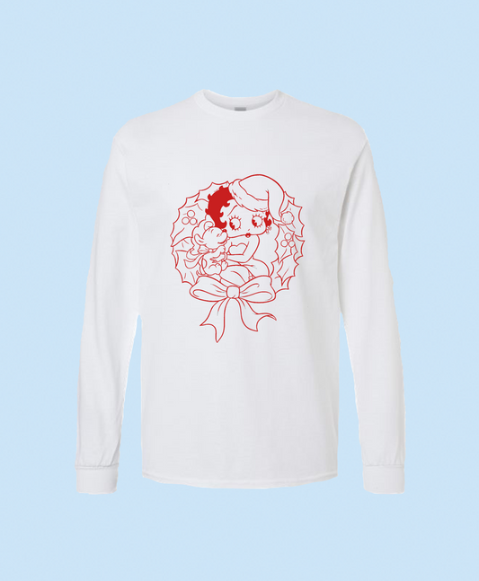 Betty Boop Wreath Unisex Long Sleeve