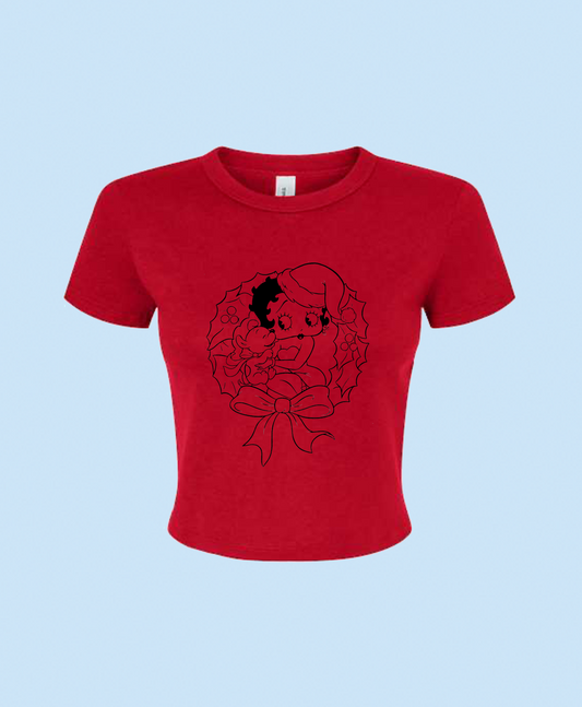 Betty Boop Wreath Baby Tee