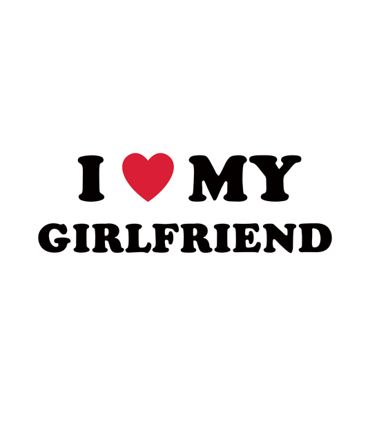 I Love My GF Sticker