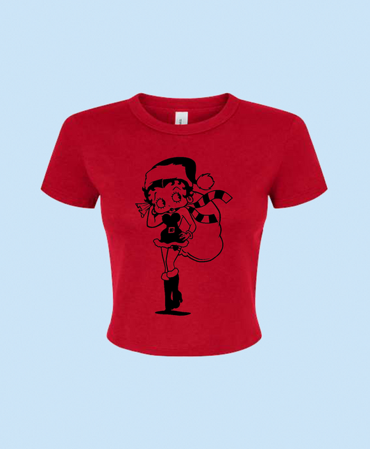 Santa Betty Boop Baby Tee