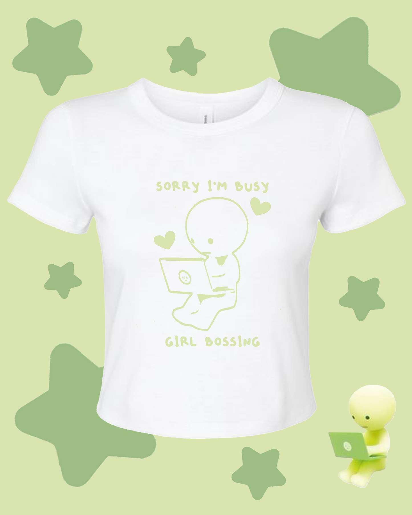 Sorry I'm Busy Girl Bossing Smiski T-Shirt